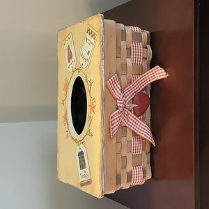 Cute Wood and Wicker Tissue Box